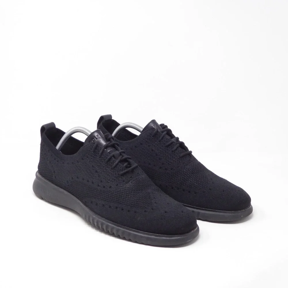 Cole Haan Mens Oxfords Black 2.ZEROGRAND Stitchlite Wingtip C28527 Size 10M